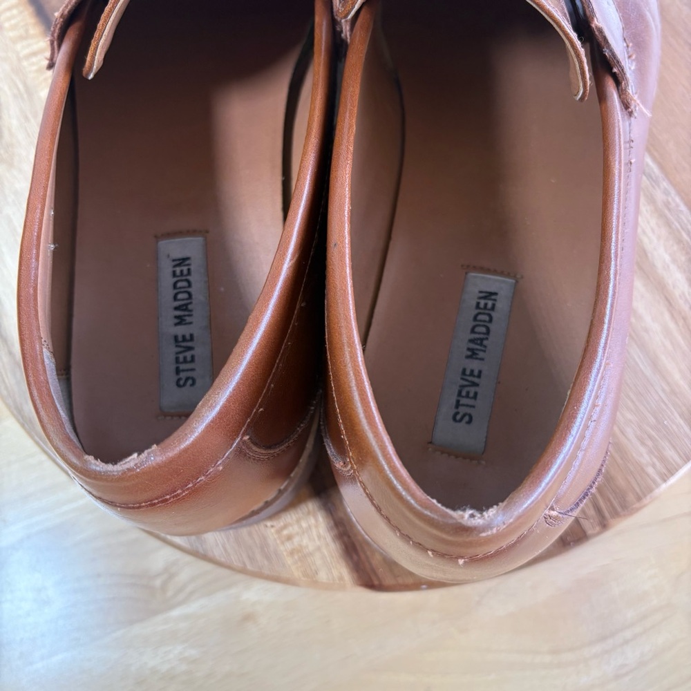 Steve Madden Nyles PU Size 12 Loafers Brown - Picture 2 of 9